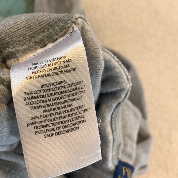 Polo Ralph Lauren grey velour sweatsuit hoodie size s p and pants size xs tp - Picture 10 of 10